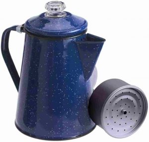 Enamelware percolator coffee pot