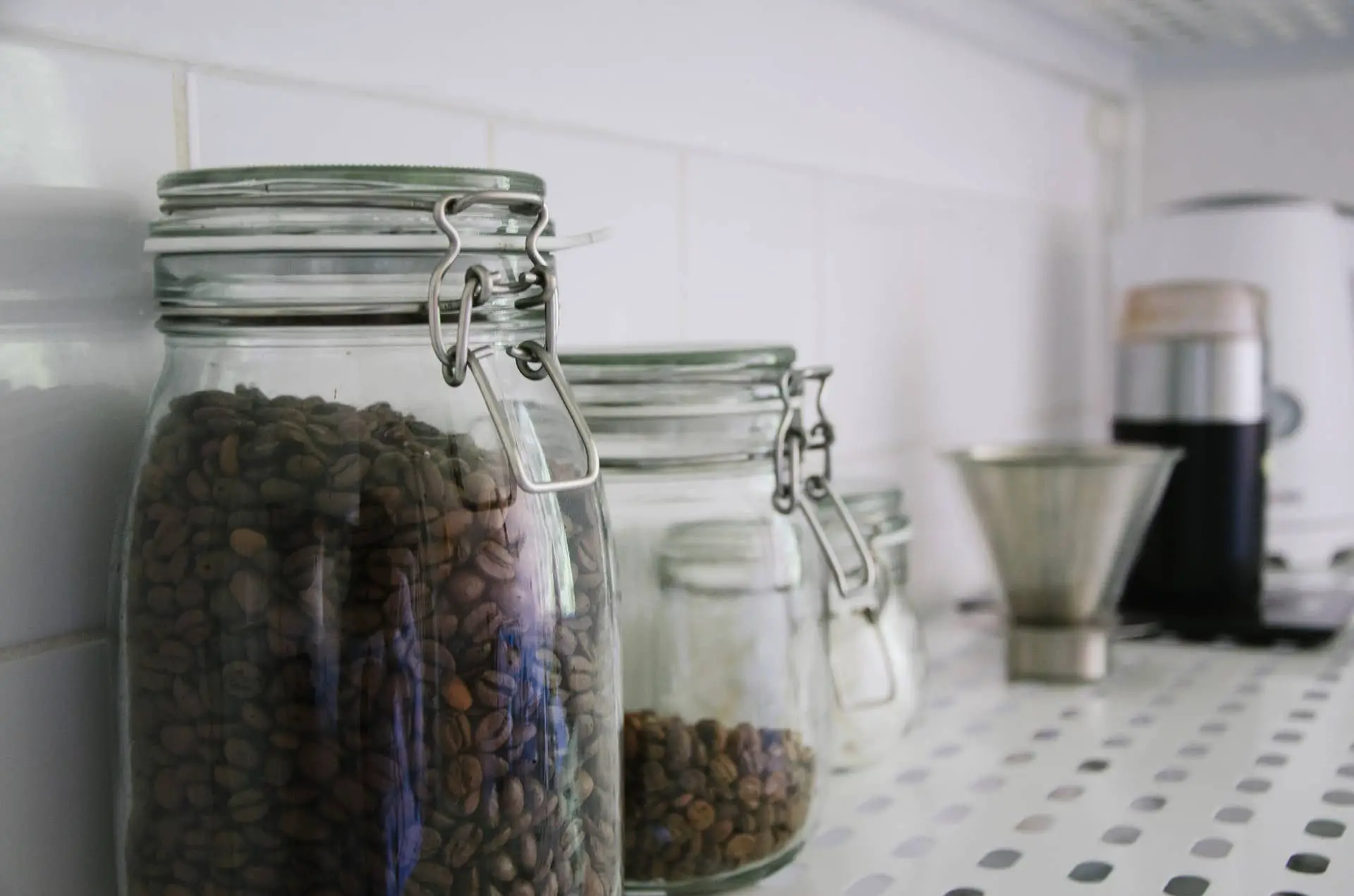 jar of old coffee beans